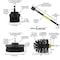 Drill Brush Power Scrubber By Useful Products 5 in W 7 in L Brush, Black K-S-42O-5X-QC-DB - alternate 2